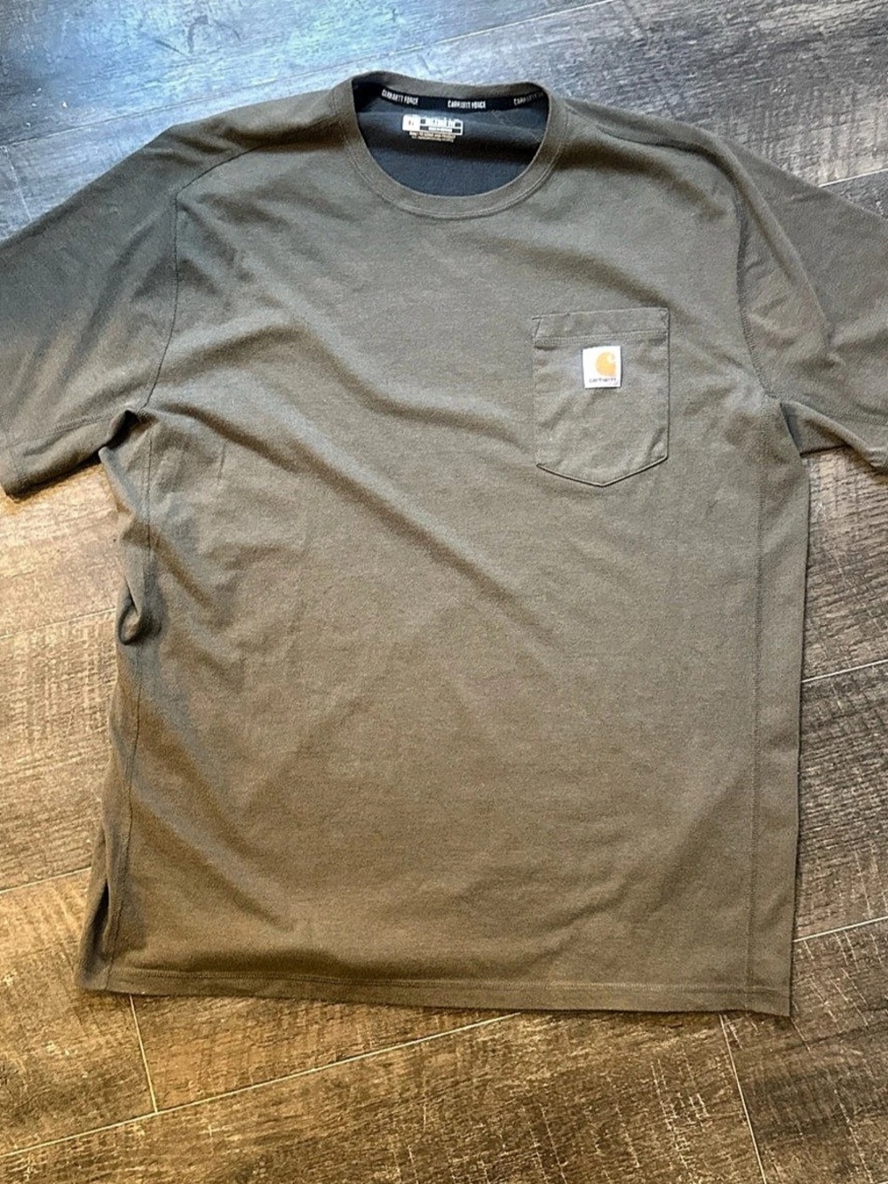 Carhartt Force Pocket T-Shirt Relaxed Fit XL Olive Green Short Sleeve Work Tee